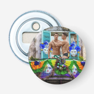 Décapsuleur SlipperyJoe's Mardi Gras Hommes violet or vert bal