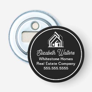 Décapsuleur Société immobilière noire chic Realtor personnalis