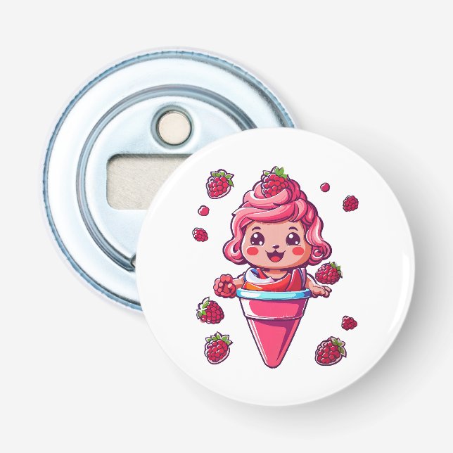 Décapsuleur Sorbet framboise Kawaii (Devant)