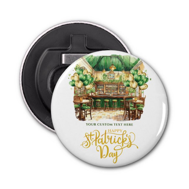 Décapsuleur St. Patrick's Day Pub Personnalisé (Devant)
