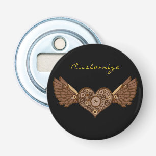 Décapsuleur Steampunk Coeur ailé avec engrenages Thunder_Cove