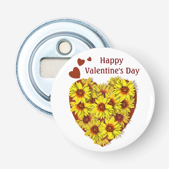 Décapsuleur Sunflower Heart Bottle Opener (Devant)