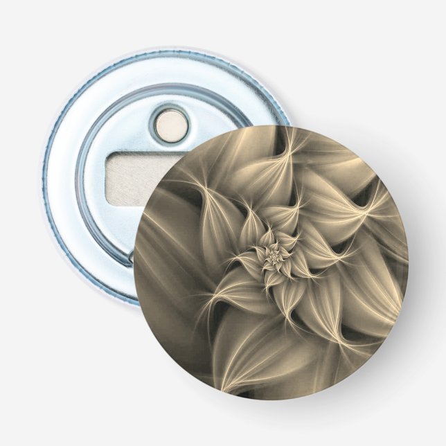 Décapsuleur Superbe fleur d'or fractale  (Devant)