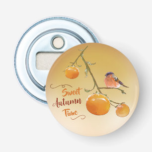 Décapsuleur Sweet automne Orange Persimmon Fruits & Oiseau