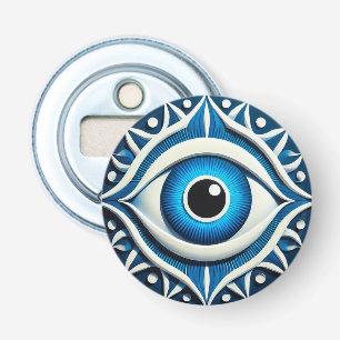 Décapsuleur Symbole abstrait de l'œil maléfique bleu