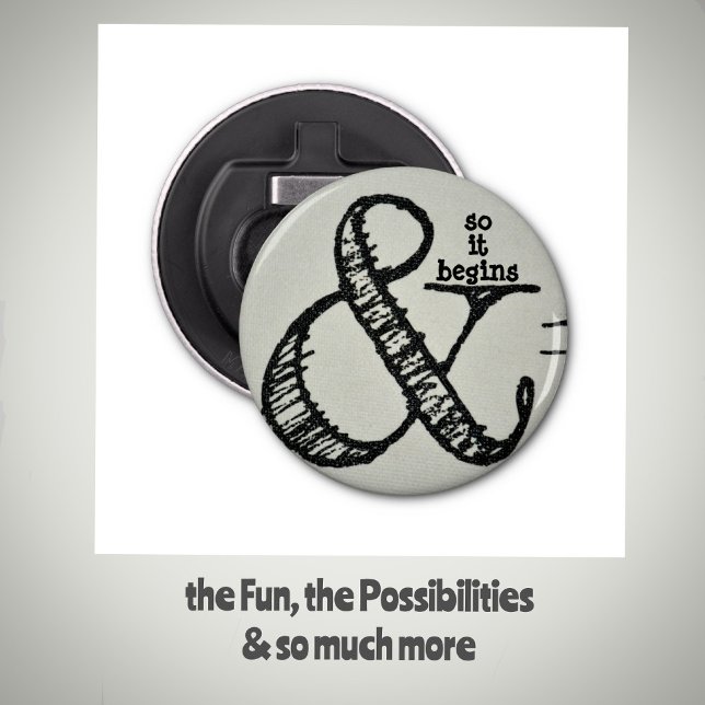 Décapsuleur Symbole de l'esperluette et donc ça commence humor (Créateur téléchargé)