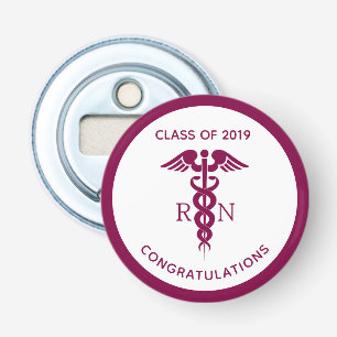 Décapsuleur Symbole Médicale simple Red Caduceus Nurse