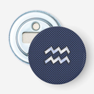 Décapsuleur Symbole Zodiaque Aquarius sur la fibre de carbone 