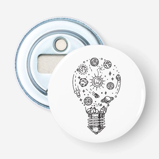 Décapsuleur Système solaire Doodle en bulbe (Devant)