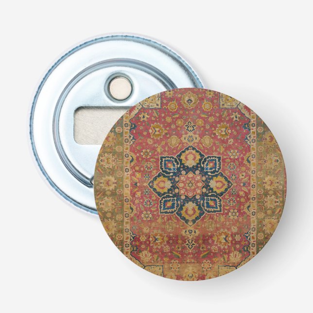 Décapsuleur Tapis rouge or Kashan tapis Perse Asiatique (Devant)