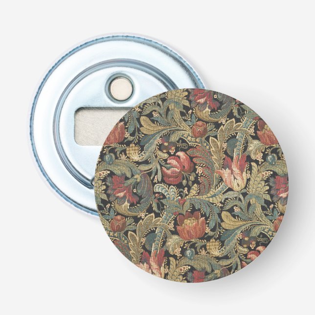 Décapsuleur Tapisserie florale riche Brocade Antique Classique (Devant)
