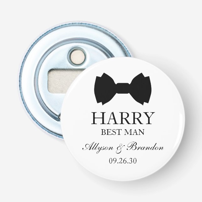 Décapsuleur Témoin Noir Noeud Papillon (Devant)