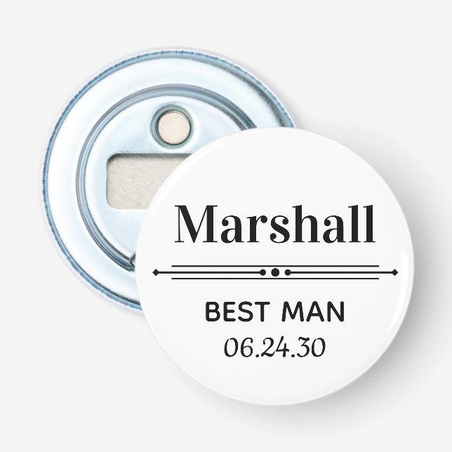 Décapsuleur Témoin personnalisé (Devant)