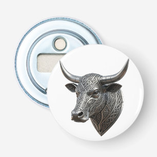 Décapsuleur Tête de taureau en argent Viking celtique