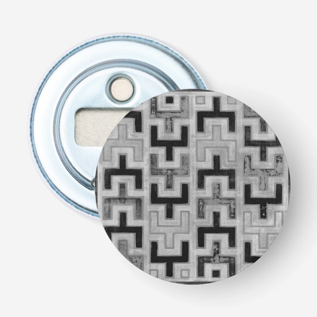 Décapsuleur Textile de boue africain avec Motifs géométriques (Devant)