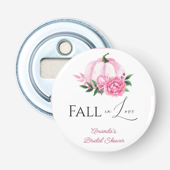 Décapsuleur Tombez Amoureux Rose Blush Citrouille Fête de Mari (Devant)