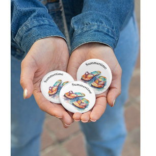 Décapsuleur tongs colorés aquarelle personnalisable