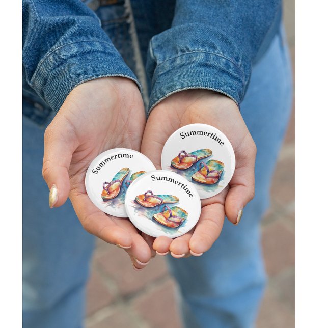 Décapsuleur tongs colorés aquarelle personnalisable (Créateur téléchargé)