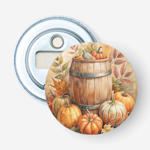 Décapsuleur Tonneau avec citrouilles automne
