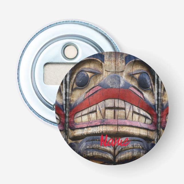 Décapsuleur Tonnerre à visage totem (Devant)