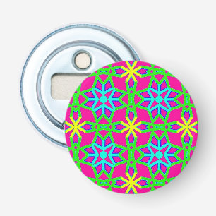 Décapsuleur Tons vert rose jaune bleu 3D Kaleidoscope~