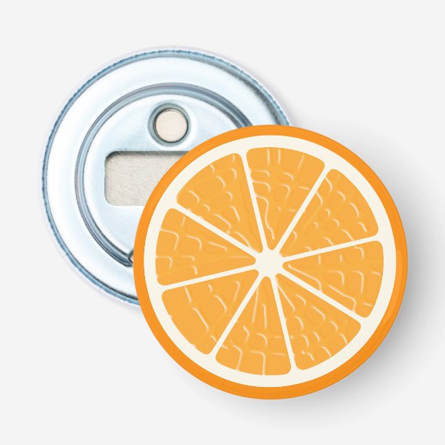 Décapsuleur Tranchée de fruits stylisés à l'orange (Devant)