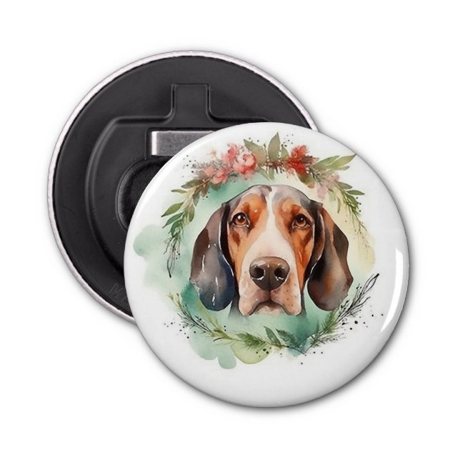 Décapsuleur Treeing Walker Christmas Wreath Festive Pup (Devant)