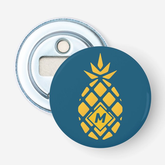 Décapsuleur Trendy Geometric Pineapple Blue Monogram (Devant)