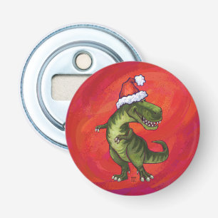 Décapsuleur TRex Dino à Santa Hat sur Red