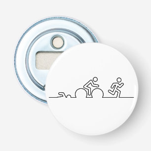 Décapsuleur Triathlon. Natation, cyclisme et course.