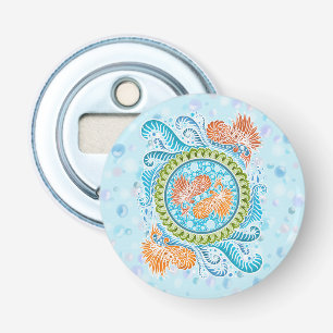 Décapsuleur Tropical Koi Mandala Art Zen Océan Vibrant