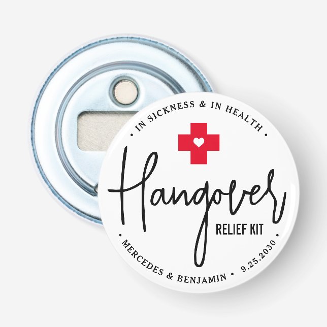 Décapsuleur Trousse d'aide au mariage personnalisée Favoriser  (Devant)