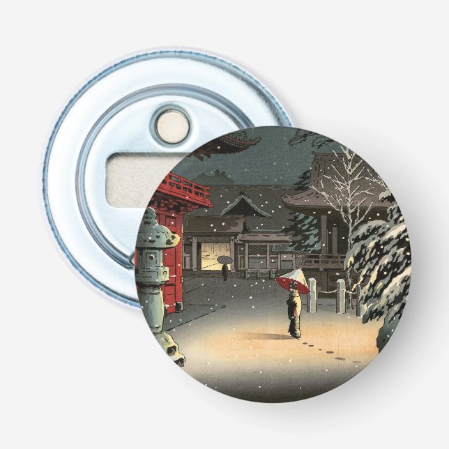 Décapsuleur Tsuchiya Koitsu - Neige au temple de Nezu (Devant)