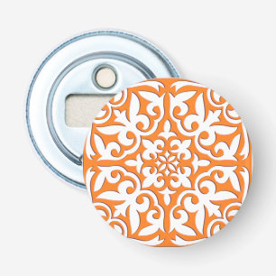 Décapsuleur Tuiles marocaines - corail orange et blanc