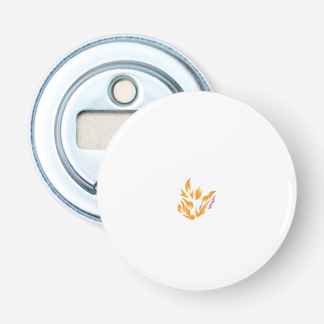 Décapsuleur une fleur jaune avec des feuilles sur un arrière - (Devant)