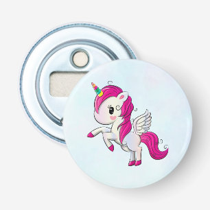 Décapsuleur Unicorne rose mignonne avec ailes
