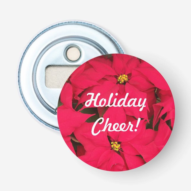 Décapsuleur Vacances Cheer Poinsettias (Devant)