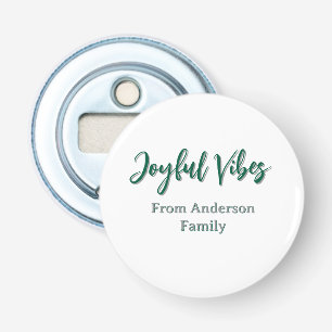Décapsuleur Vibes joyeux Noël vert nom de famille