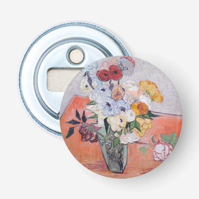 Décapsuleur Vincent van Gogh - Vase avec Roses et anémones (Devant)