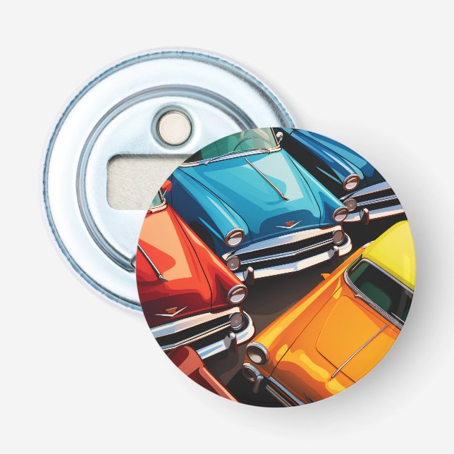 Décapsuleur Vintage Cars Pattern (Devant)