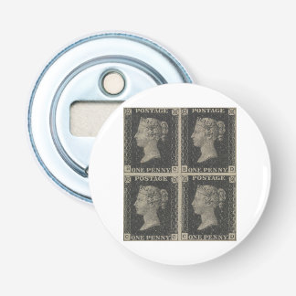 Décapsuleur Vintage Penny Black Stamp Insigne Bottle Ouvrir