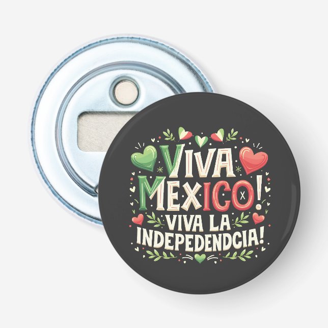 Décapsuleur Viva Mexique Fête de l'indépendance mexicaine (Devant)