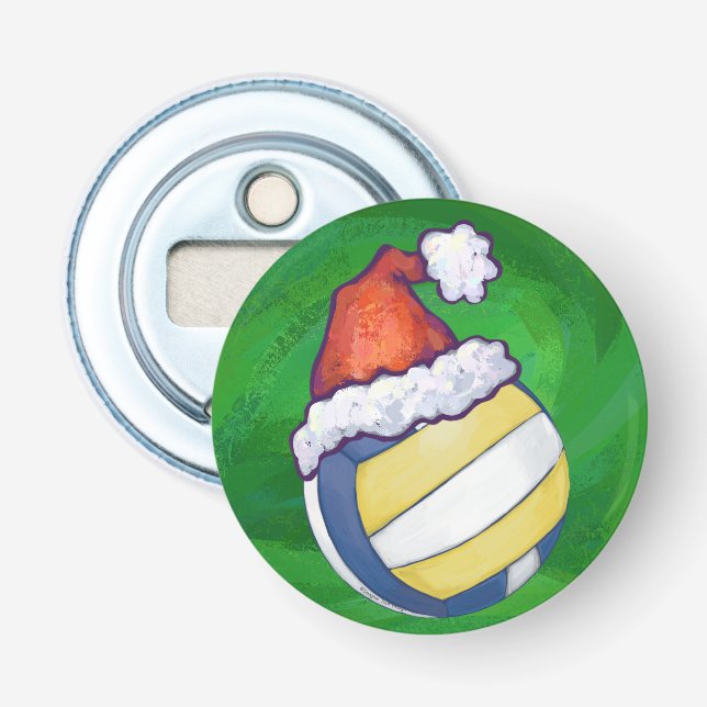 Décapsuleur Volley-ball avec Casquette de Noël (Devant)