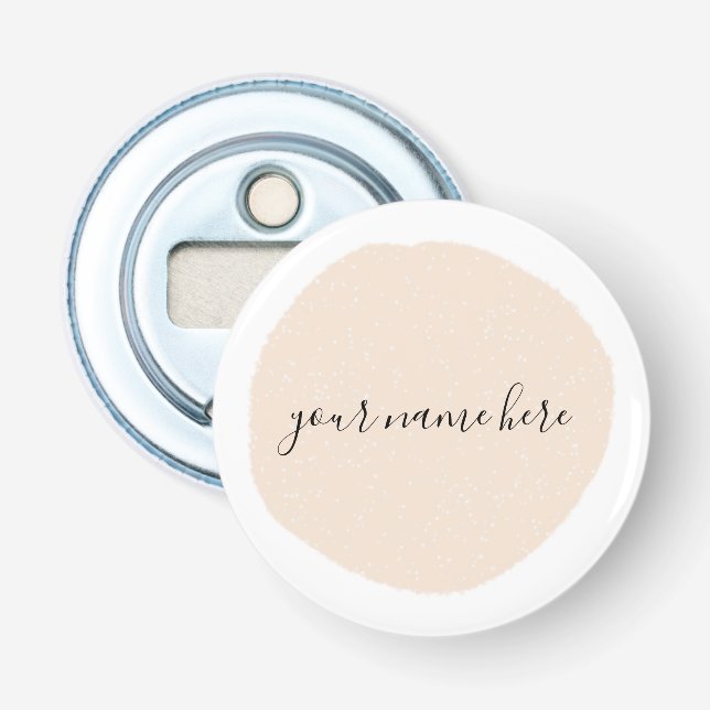 Décapsuleur Votre logo d'entreprise rose brosse (Devant)