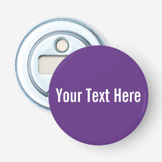 Décapsuleur Votre texte ici Custom Purple Button Bottle Opener