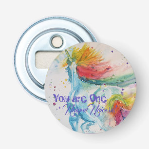 Décapsuleur Vous Êtes Une Unicorne Unique ! Aquarelle arc-en-c