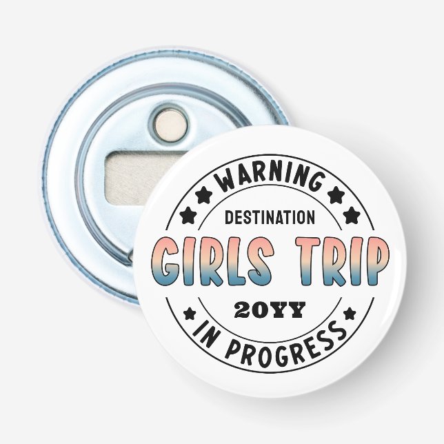 Décapsuleur Voyage de filles sur mesure en cours Dégradé amusa (Devant)