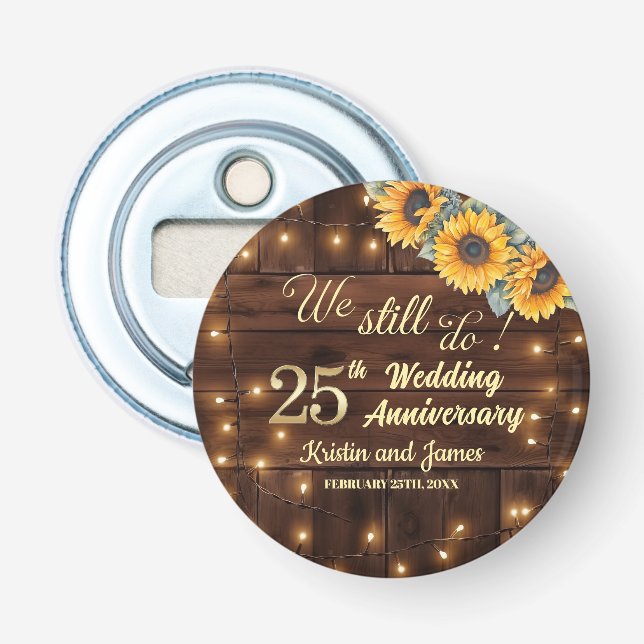 Décapsuleur We Still Do 25th Wedding Anniversary String Lights (Devant)