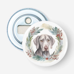 Décapsuleur Weimaraner Christmas Wreath Festive Pup
