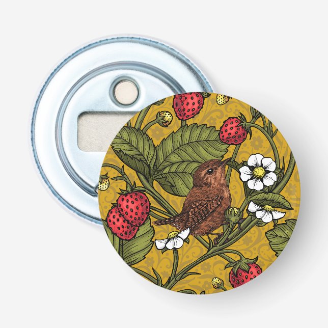 Décapsuleur Wens et fraises sur mustrard (Devant)